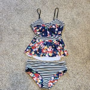 High Waisted Tankini Reversible Bottoms
